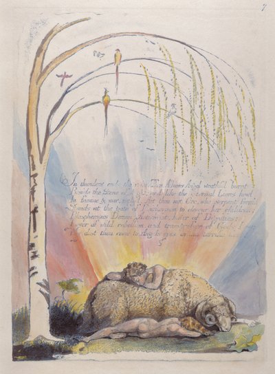 In tuoni finisce la voce..., tavola 9 da America: Una profezia, 1793 da William Blake